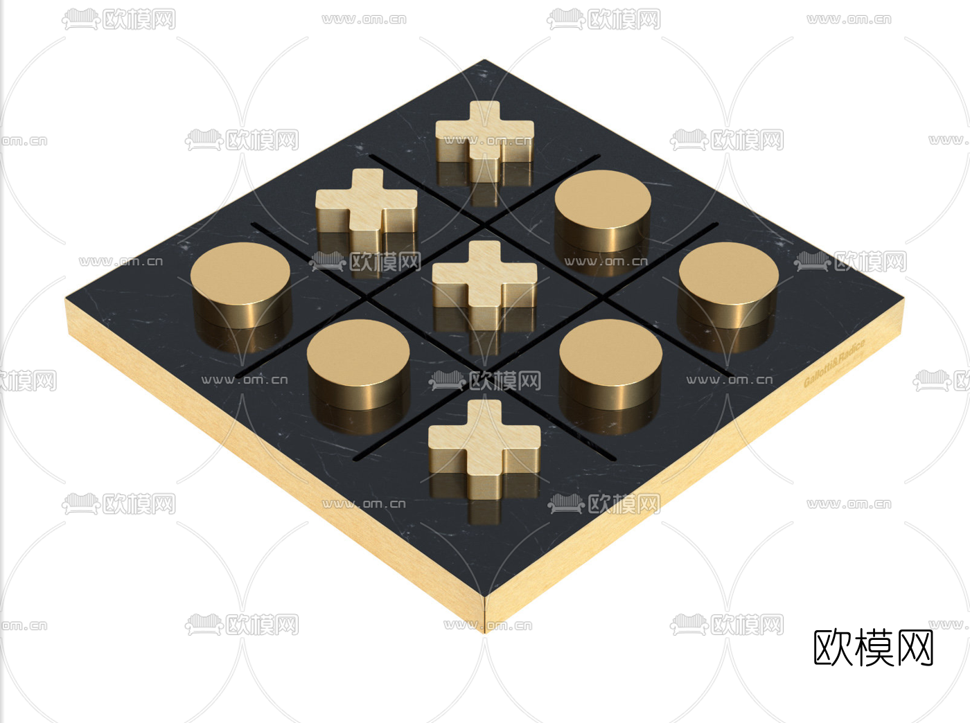 现代金属饰品摆件3d模型