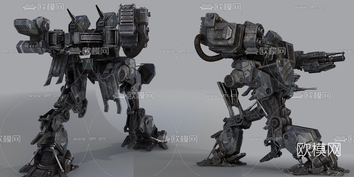 现代金属机器人3D模型