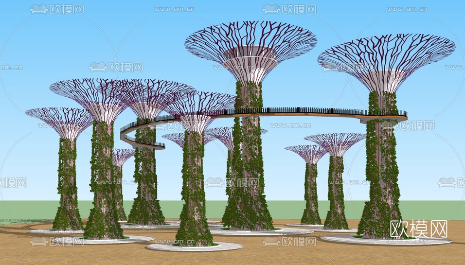 现代景观小品免费su模型下载_ID10211620_sketchup模型下载-欧模网