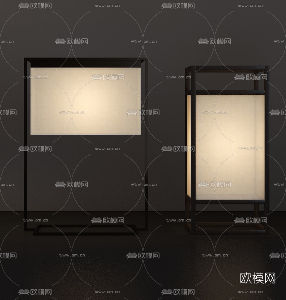 新中式台灯3d模型