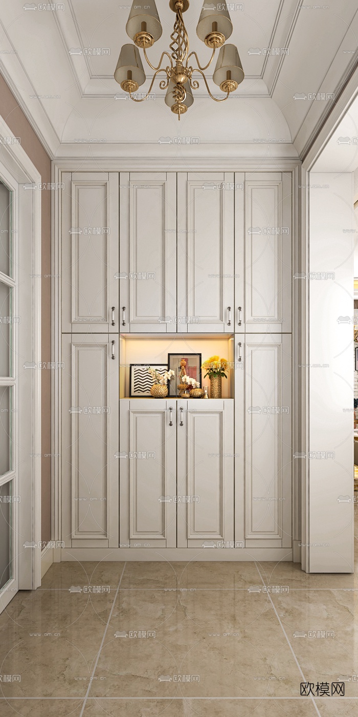 欧式客餐厅3d模型下载（渲染图4）