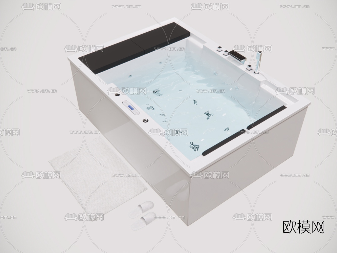 现代按摩浴缸3d模型