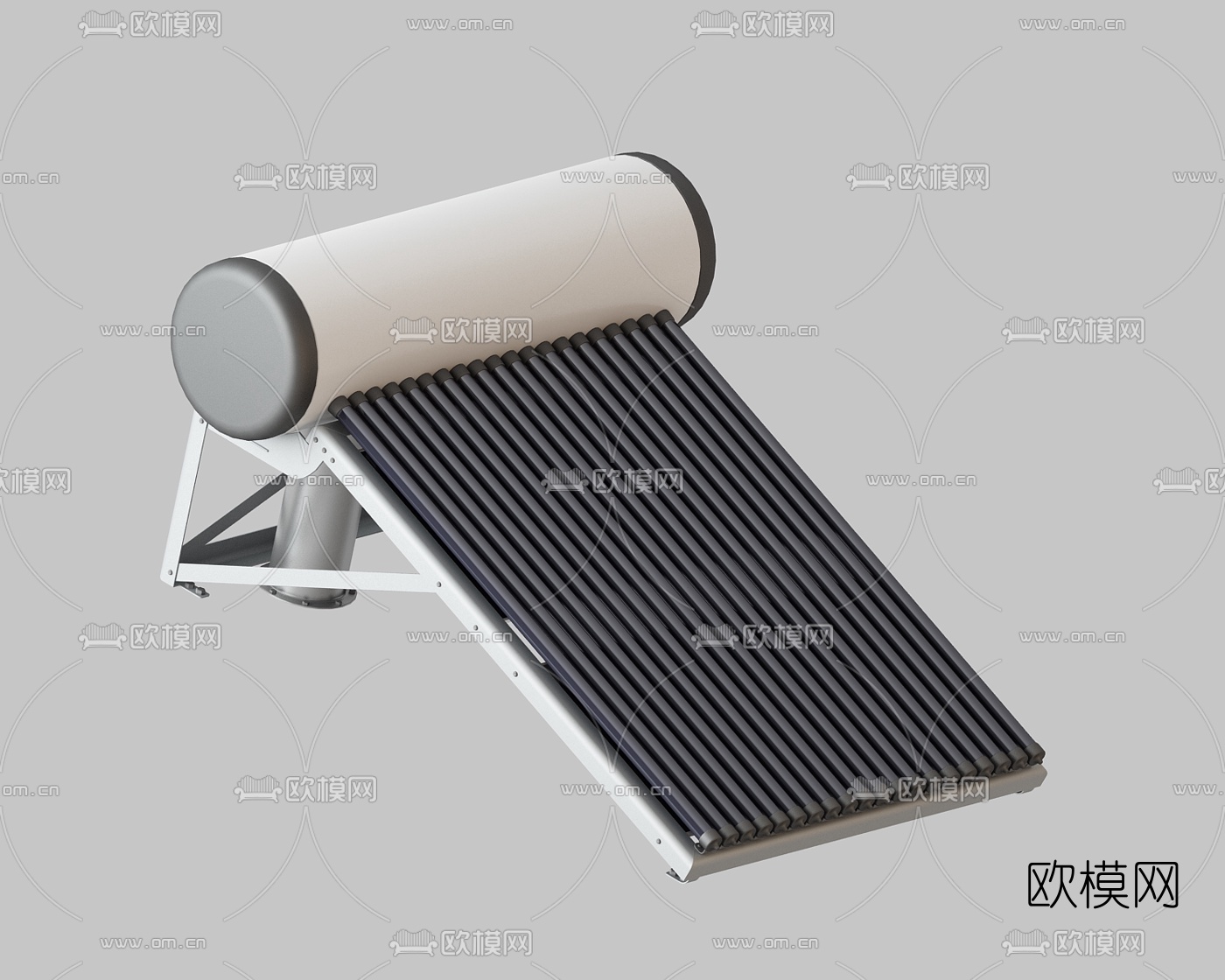 现代太阳能热水器3d模型
