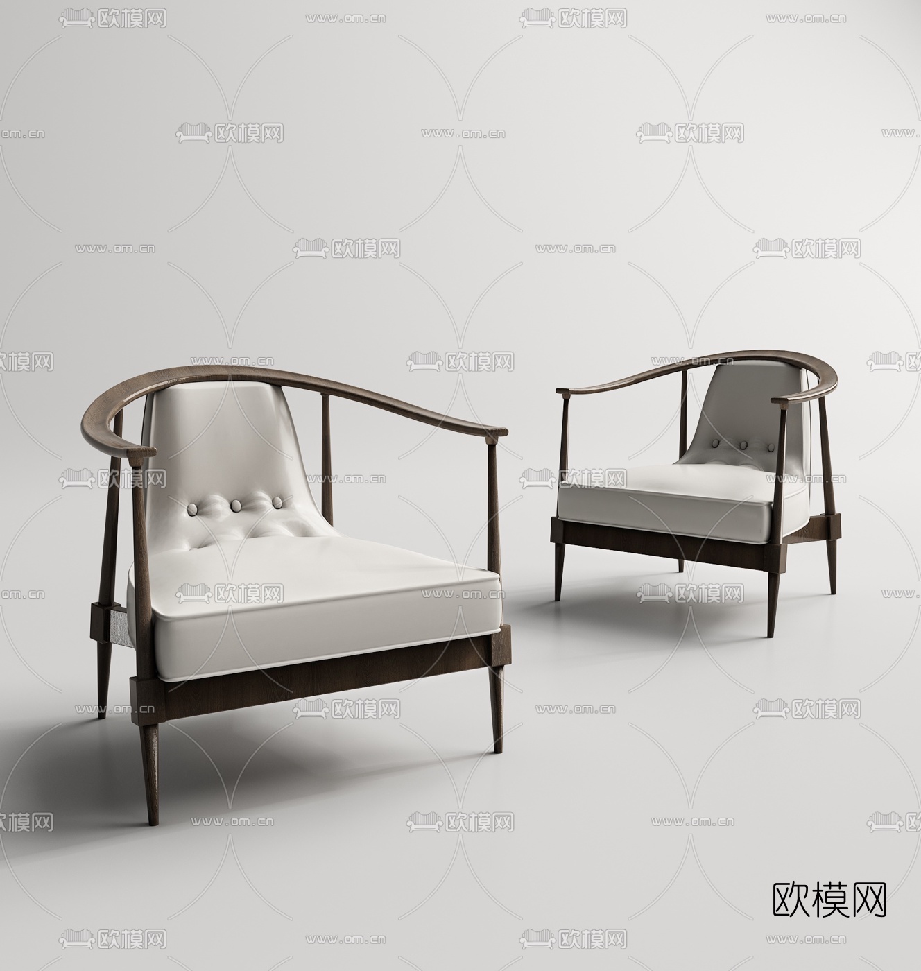 新中式休闲椅3D模型
