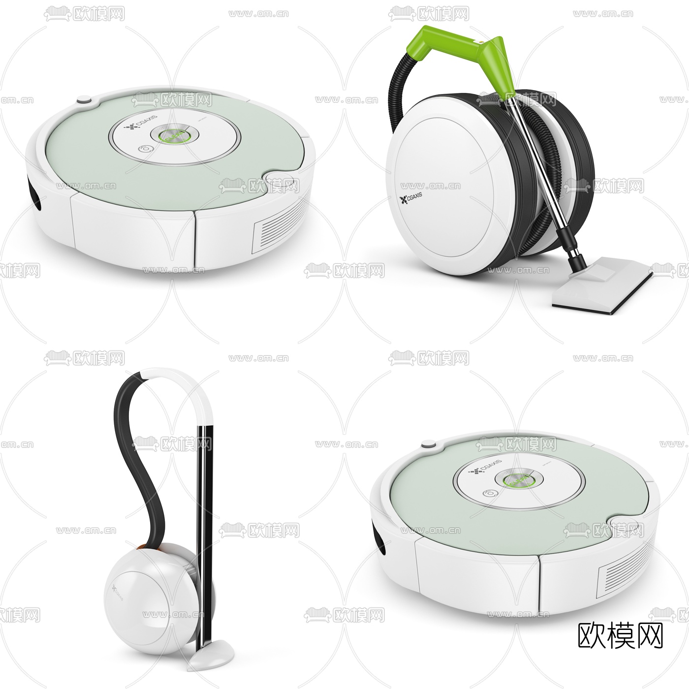 现代智能清洁机器人3d模型