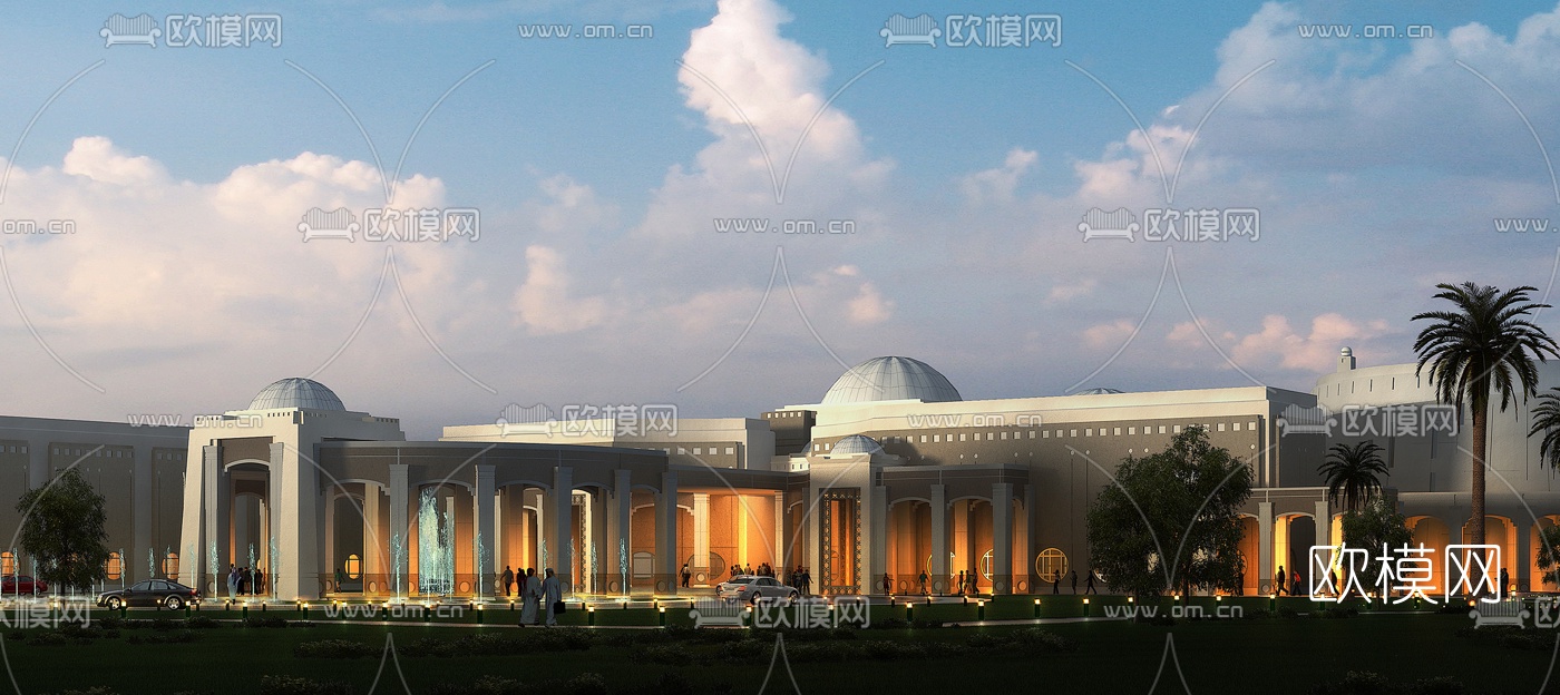 现代城市建筑鸟瞰3d模型