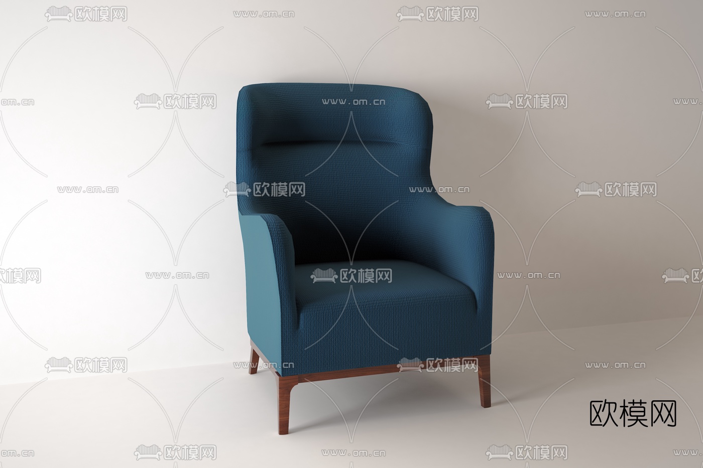 美式多人沙发3d模型