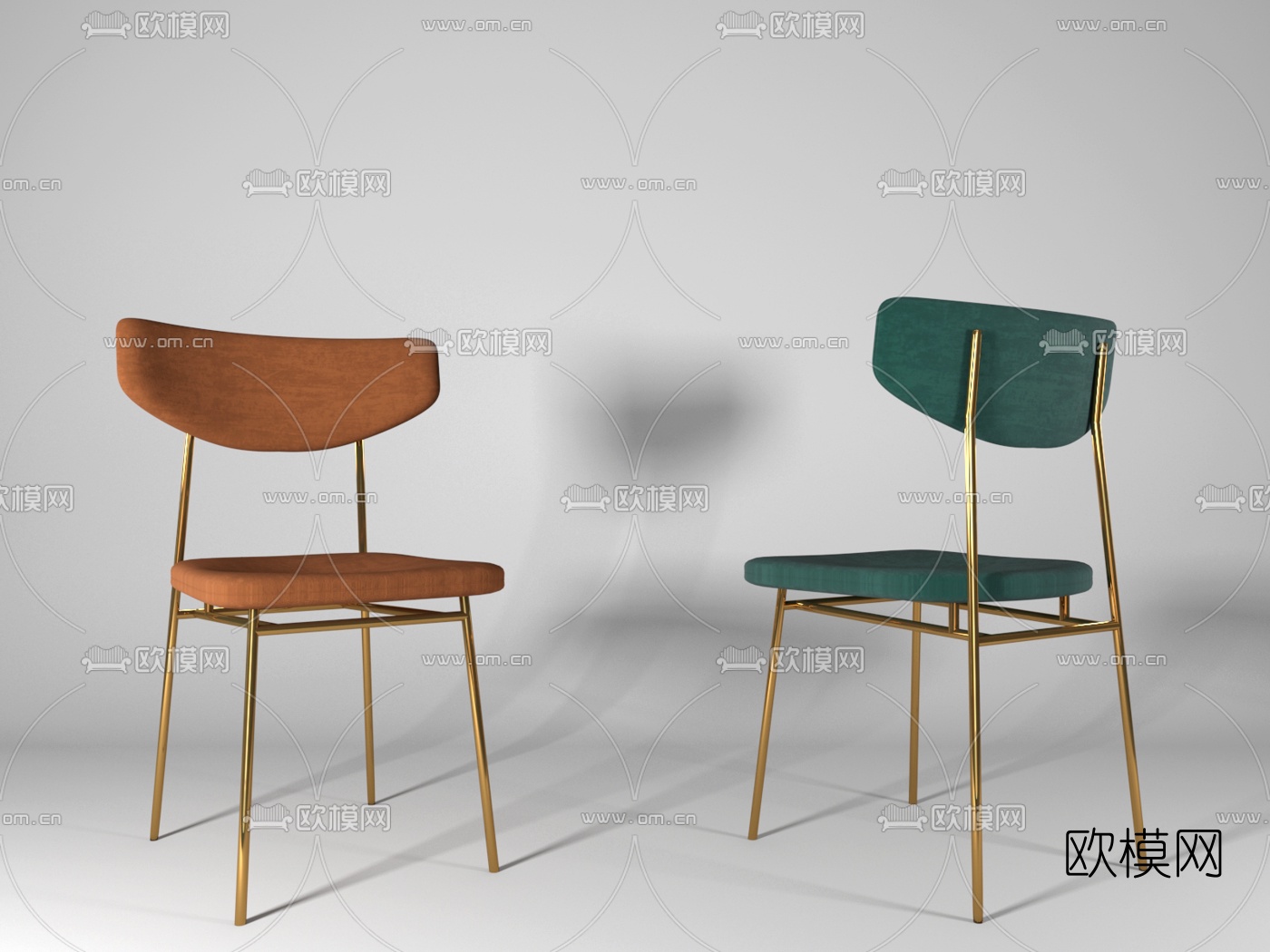 现代金属布艺单椅3d模型下载