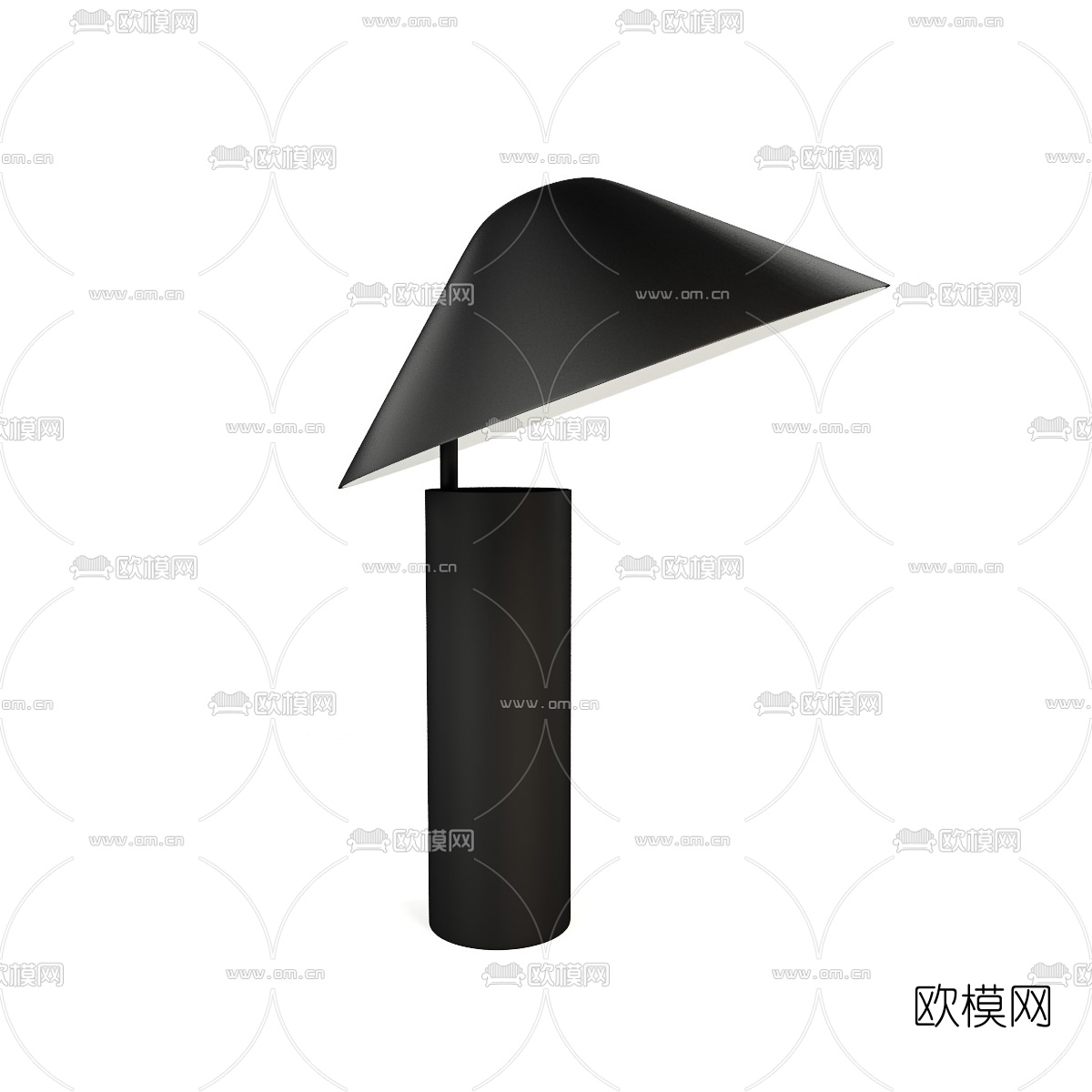 现代黑色简约台灯3d模型