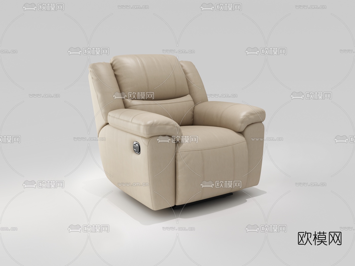 现代皮革多人单人功能沙发3D模型下载_ID10515142_3dmax免费模型-欧模网