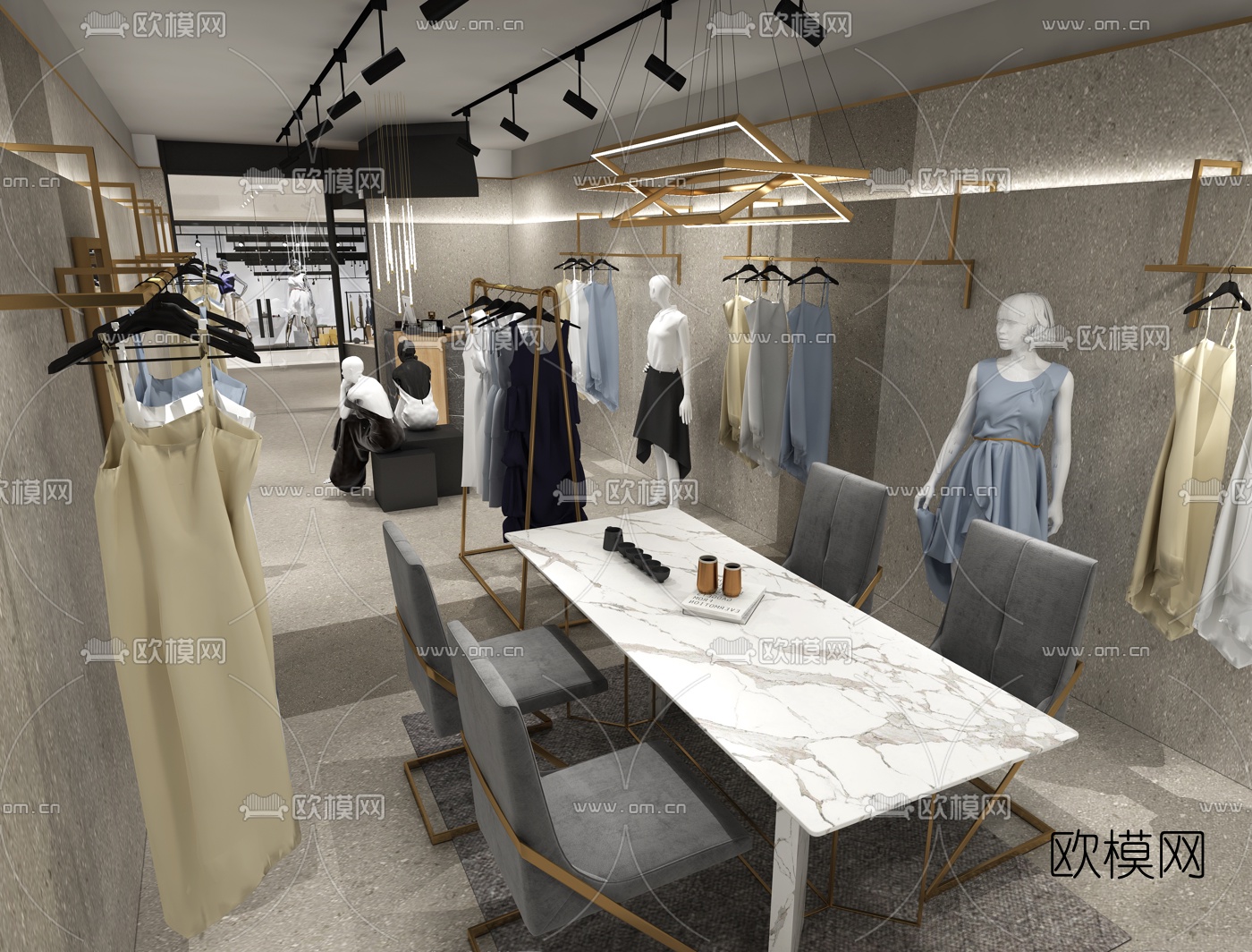 现代服装店3D模型