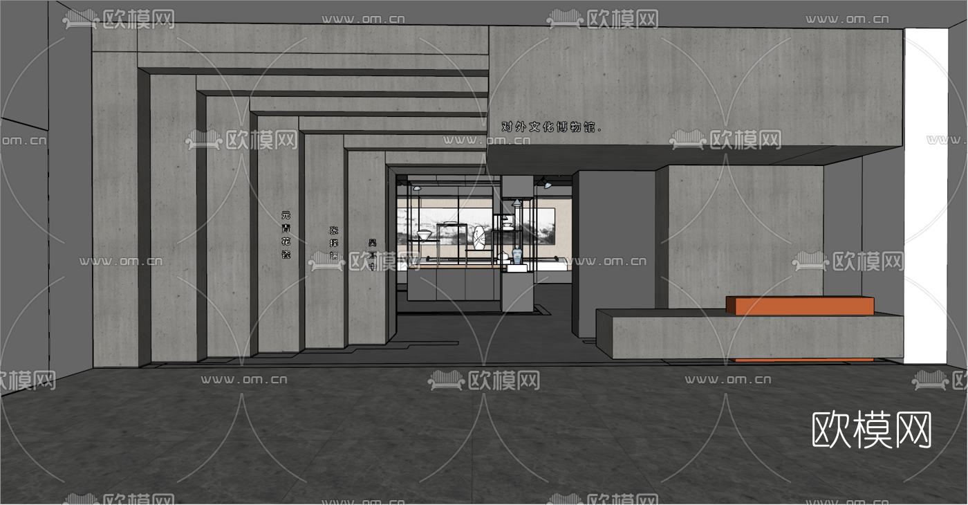 现代博物馆su模型下载（渲染图3）