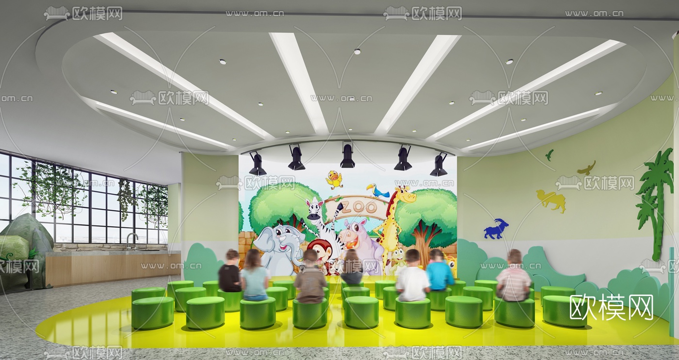 现代海洋馆儿童乐园3d模型下载（渲染图5）