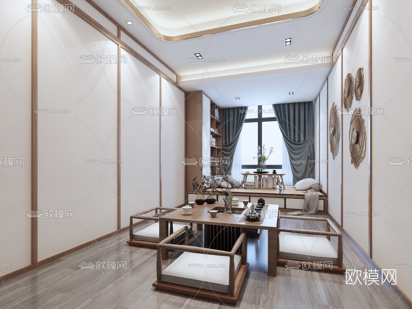 中式茶室3D模型
