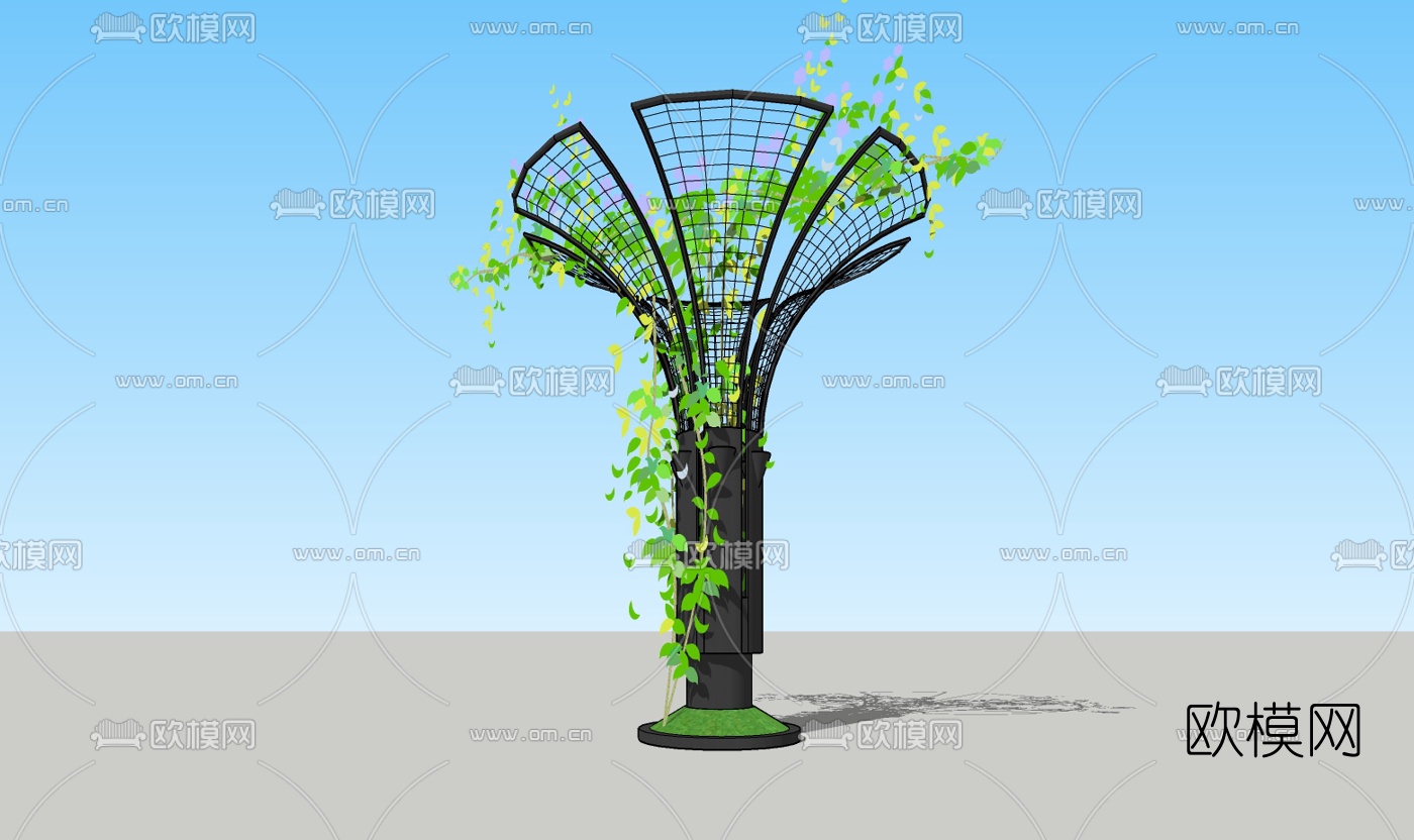 现代景观小品免费su模型下载