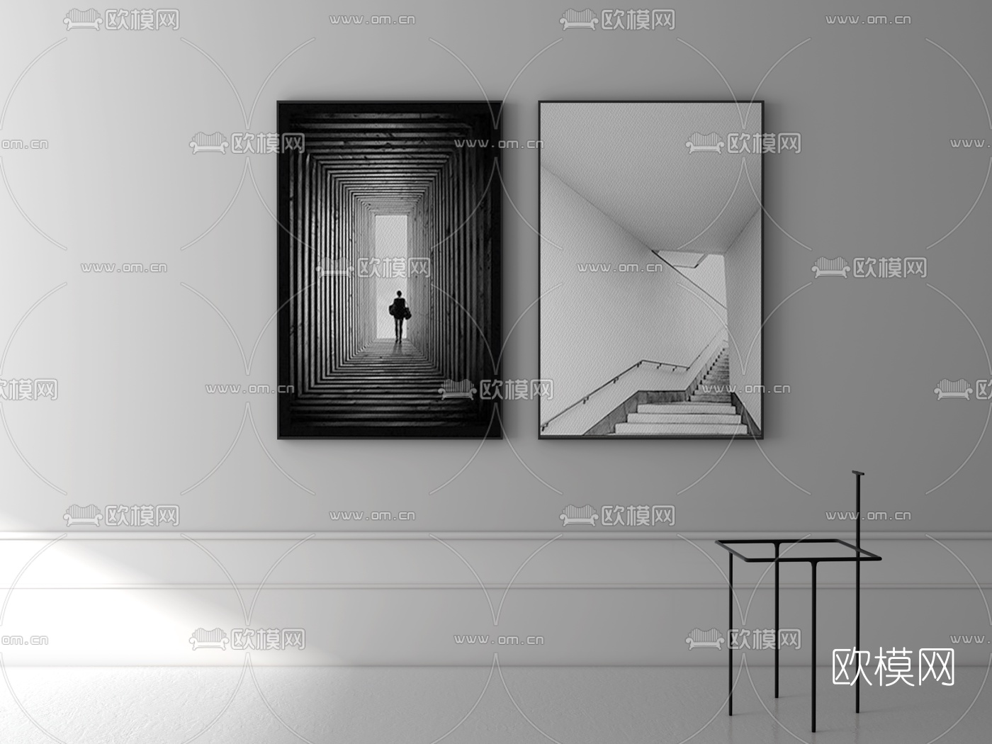 现代挂画免费3d模型