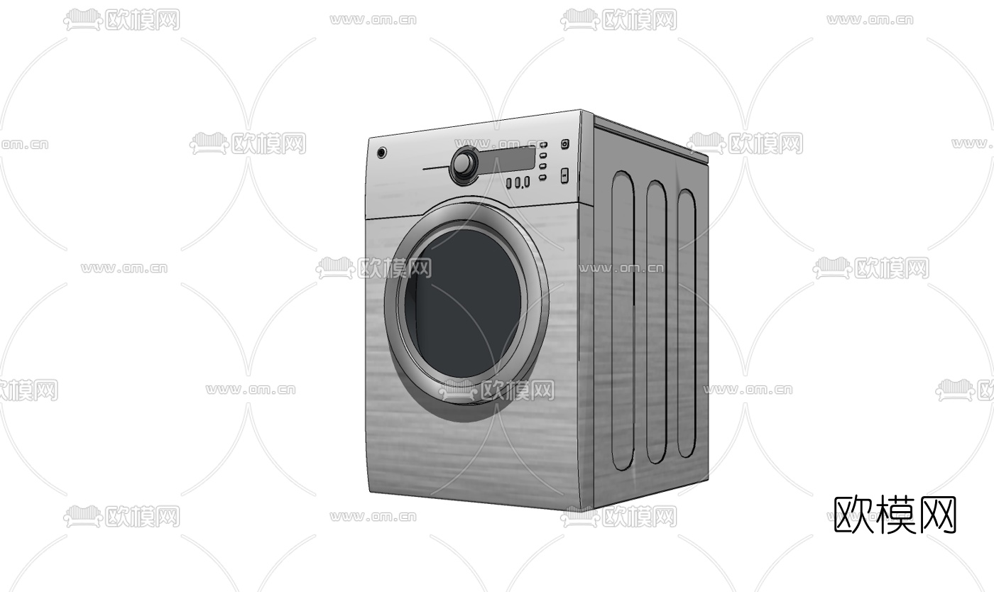 现代洗衣机免费su模型下载