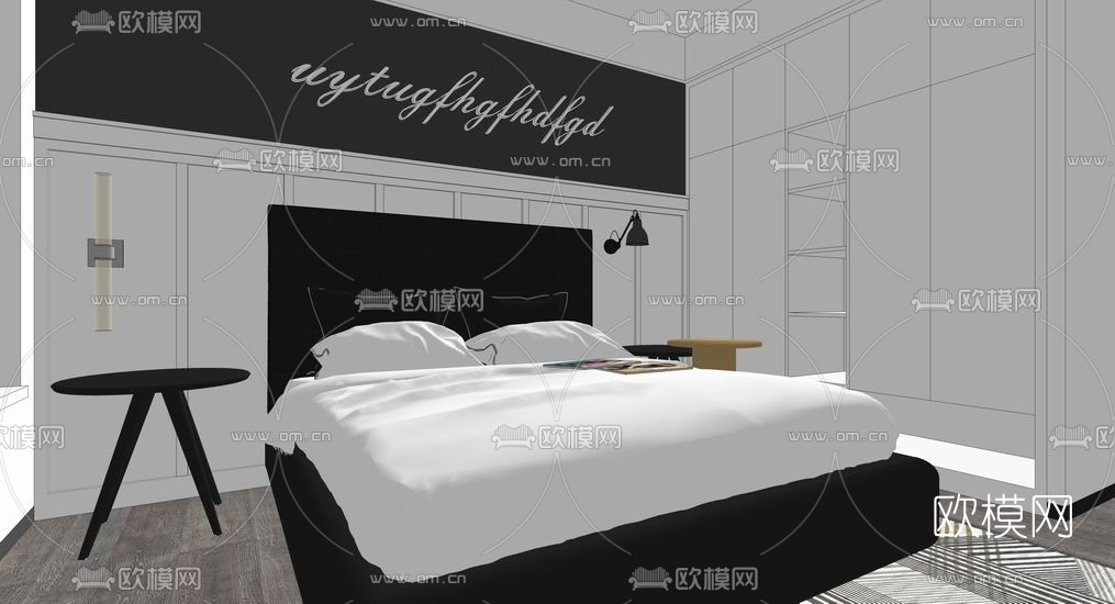 北欧客餐厅su模型下载（渲染图2）