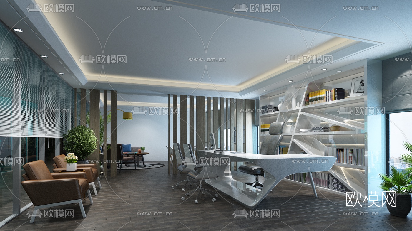 现代综合办公室3D模型