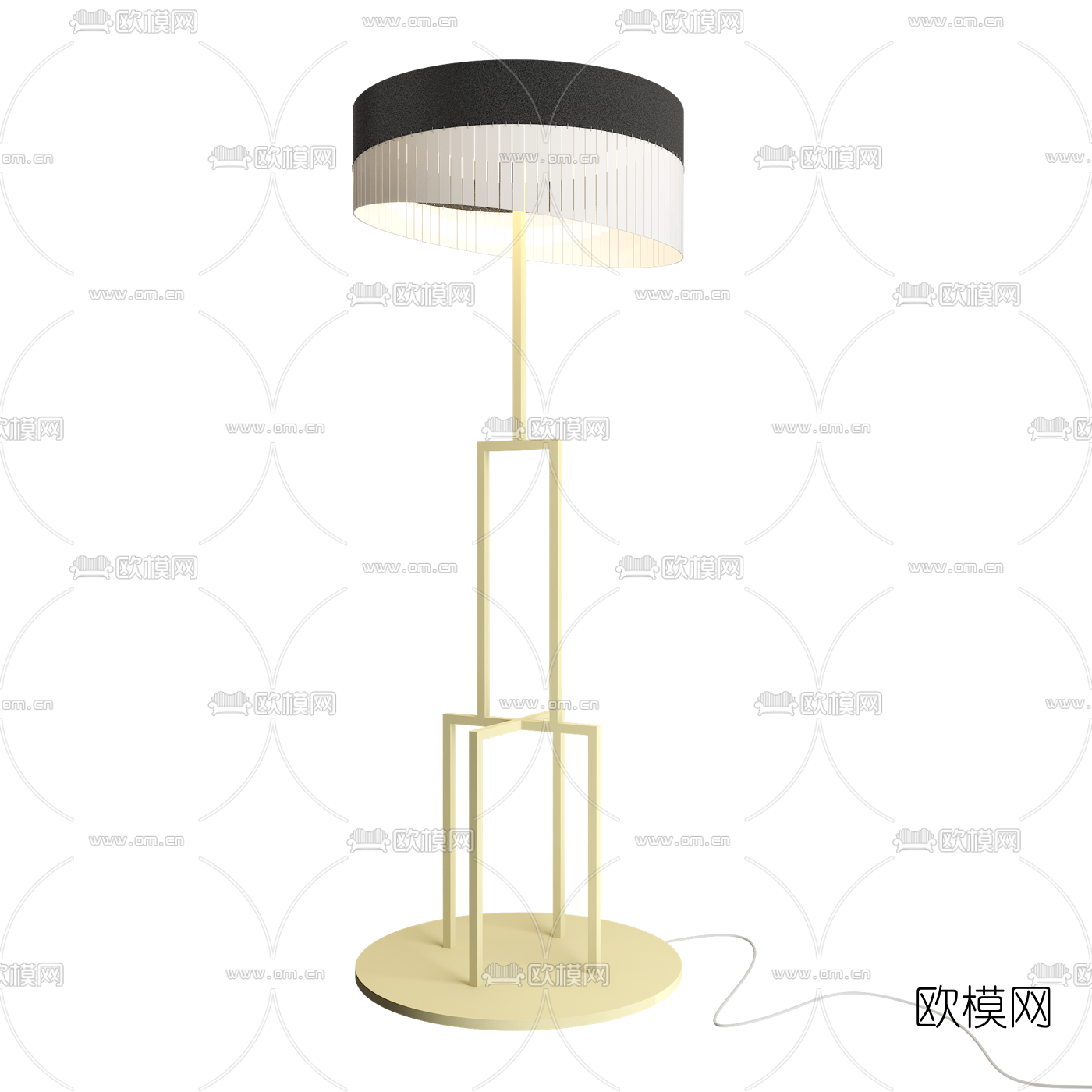 现代简约台灯3d模型下载（渲染图3）