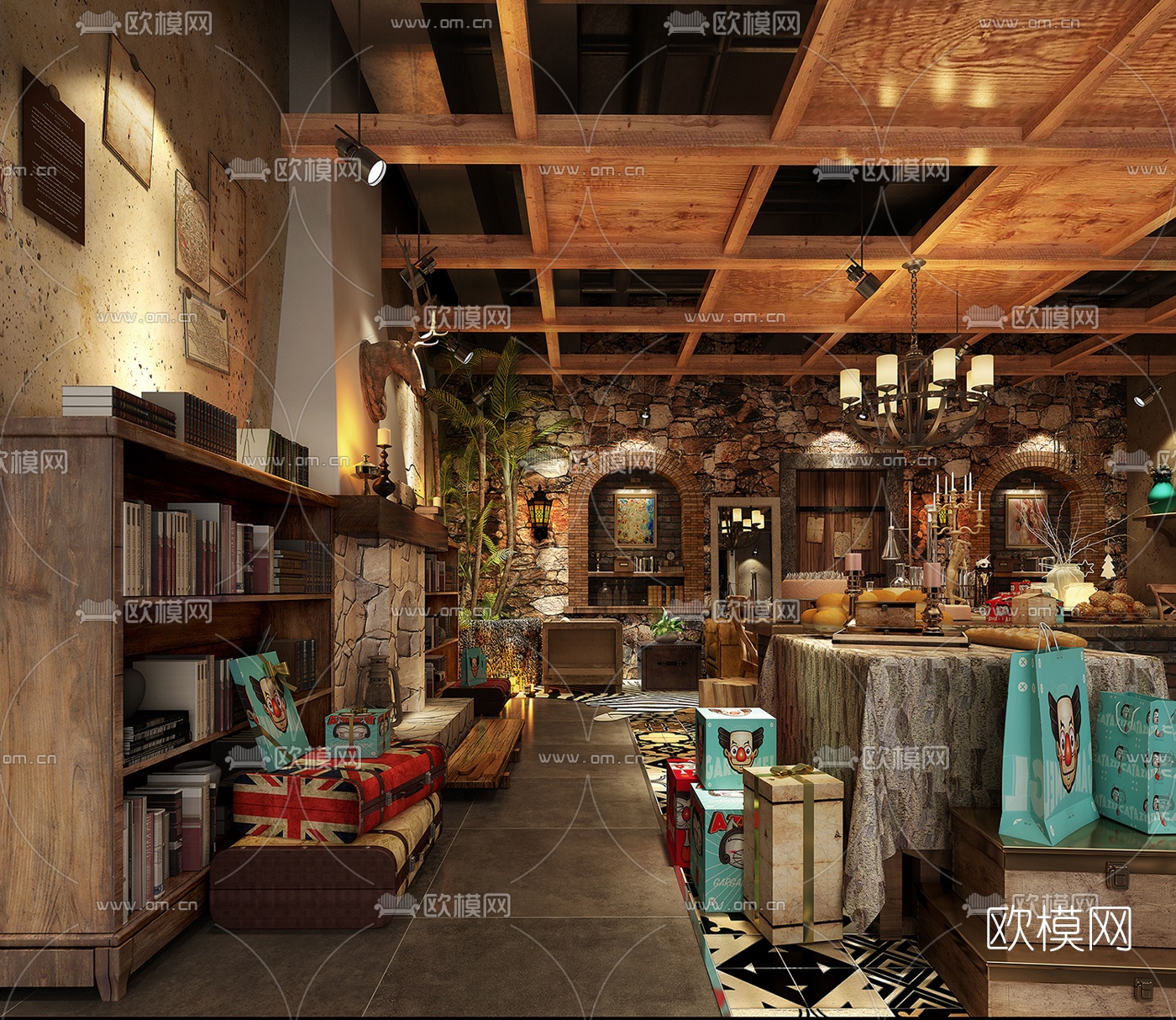 自然风主题蛋糕店3d模型