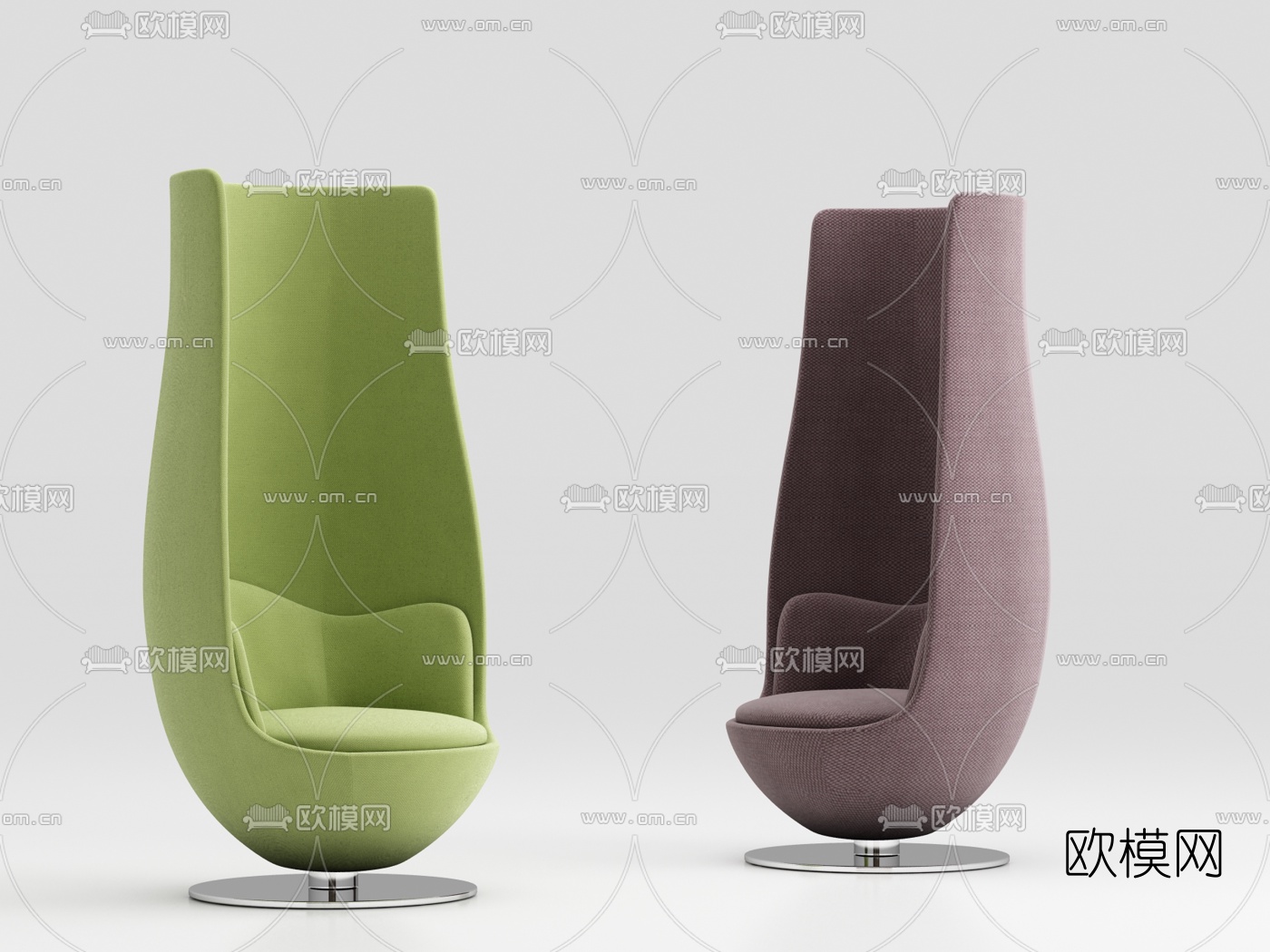 现代布艺休闲沙发3d模型下载