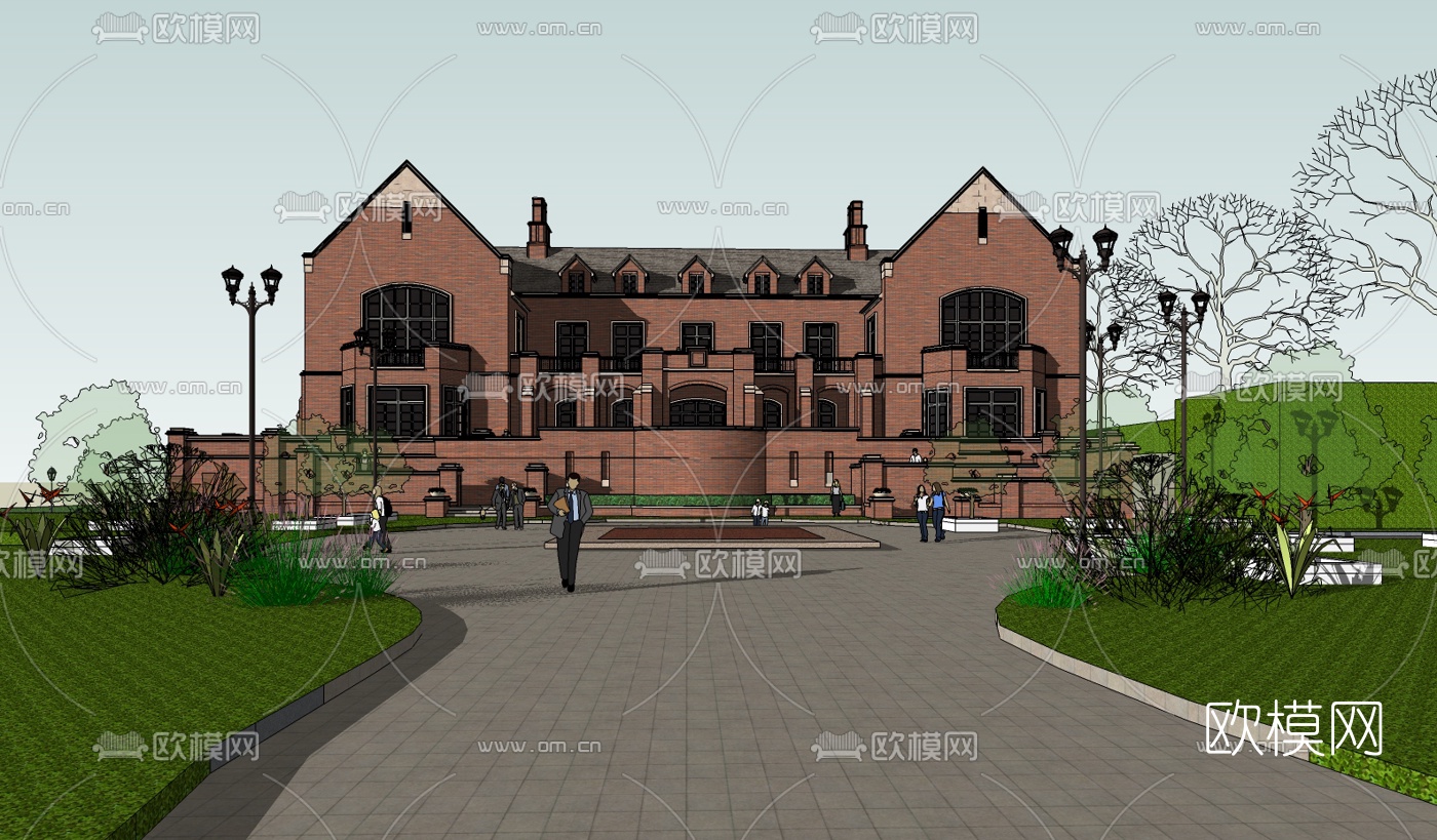 欧式商业建筑su模型