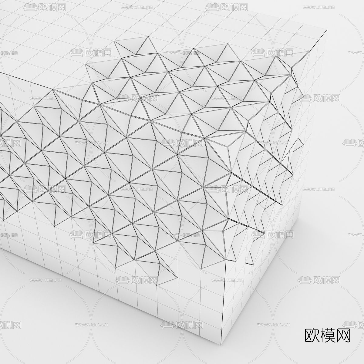 现代边柜免费3d模型下载（渲染图2）