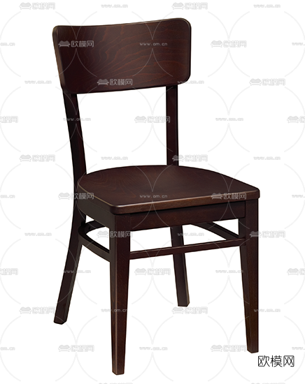 现代实木吧椅休闲椅组合3D模型下载（渲染图2）