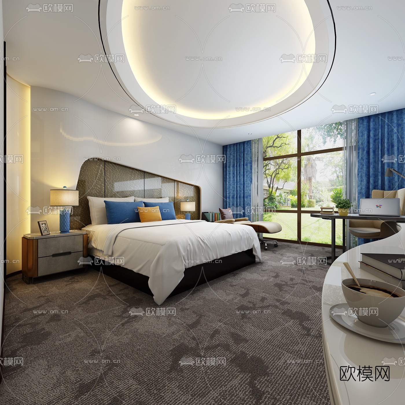 现代酒店商务套房3D模型