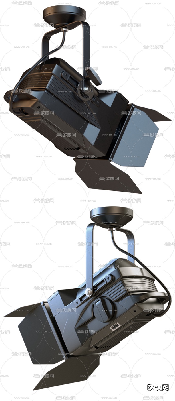 现代投影射灯3d模型下载（渲染图1）