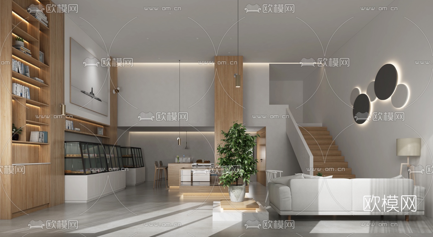 现代蛋糕店3d模型