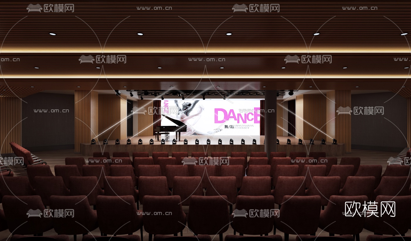 现代音乐厅剧院3d模型