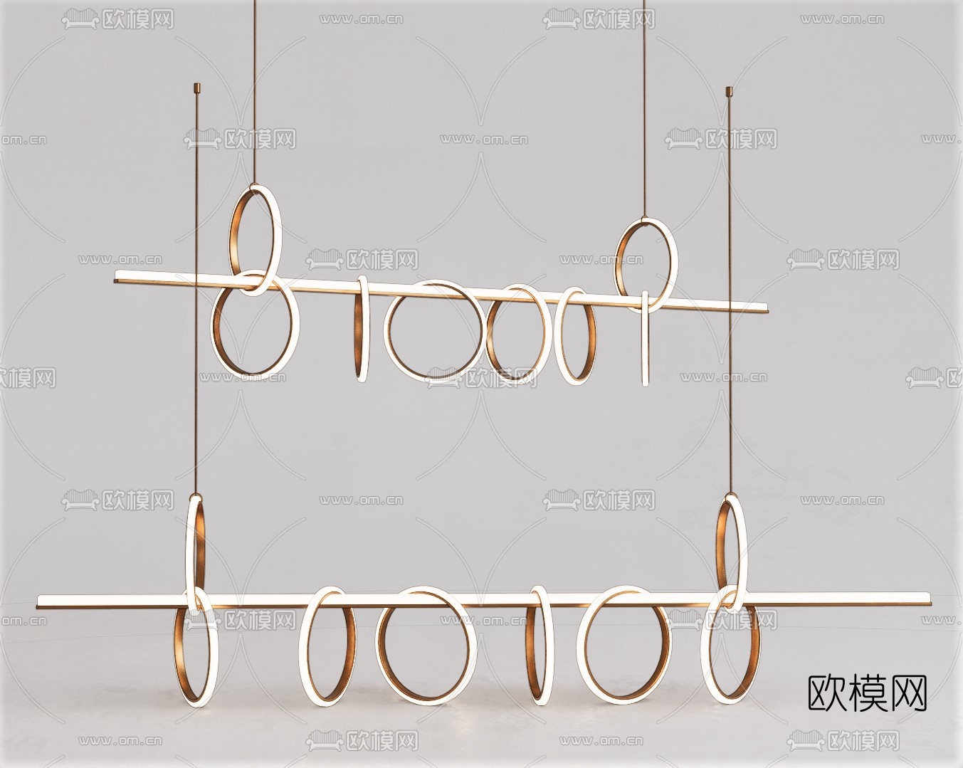 现代餐厅吊灯su模型下载（渲染图1）