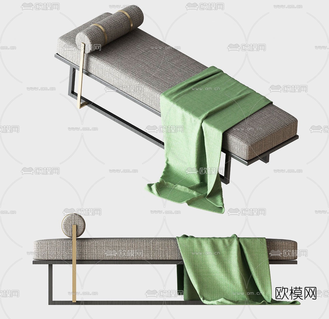 现代护理按摩床3d模型
