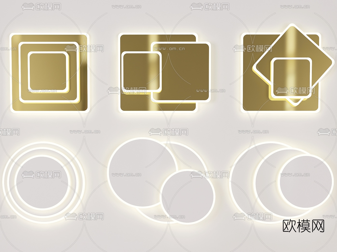 北欧创意金属壁灯3d模型下载