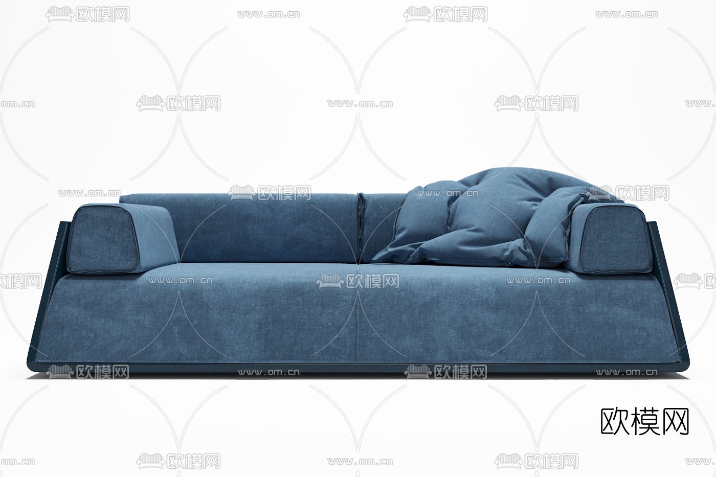 意大利baxter Hard&Soft现代布艺双人沙发3D模型下载（渲染图1）