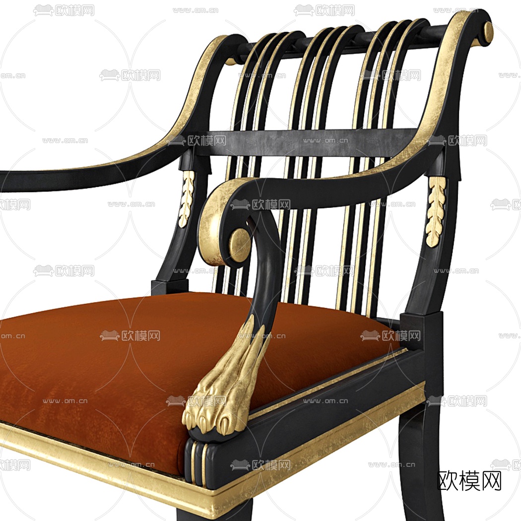 欧式休闲椅3d模型