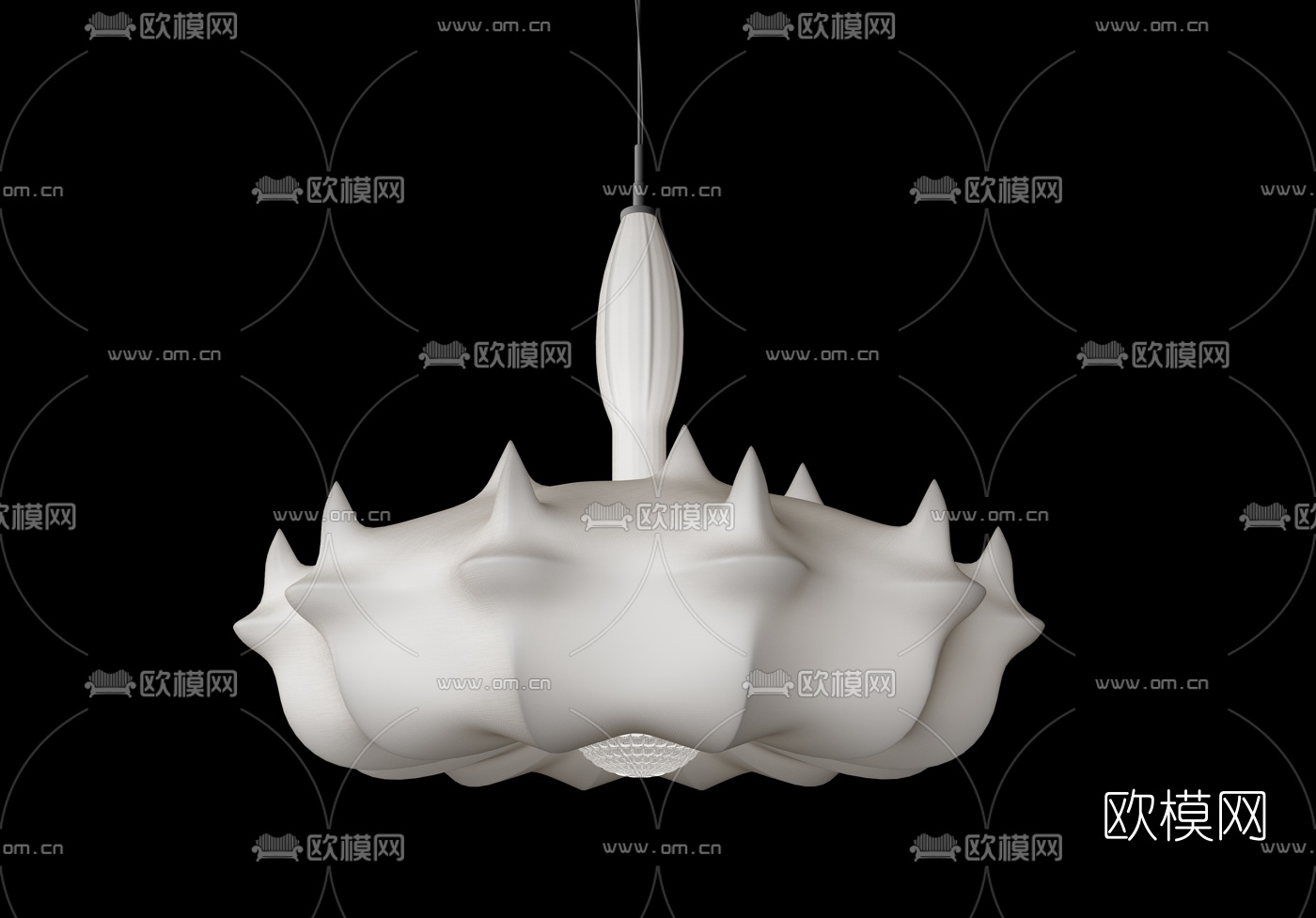 现代蝉丝灯3d模型