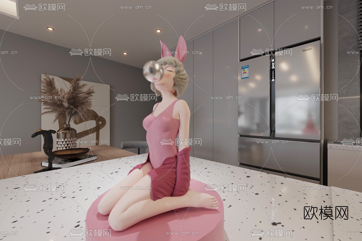 现代简约客厅3d模型