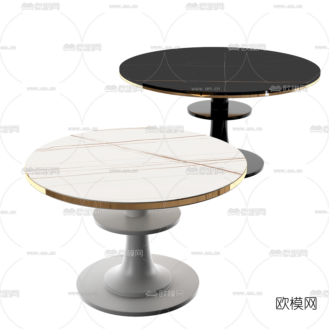 现代大理石餐桌3d模型