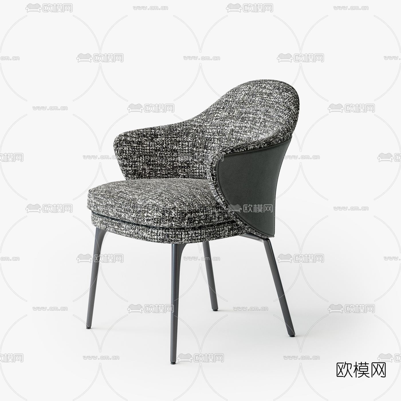 Minotti米洛提现代布艺单椅3d模型下载（渲染图6）