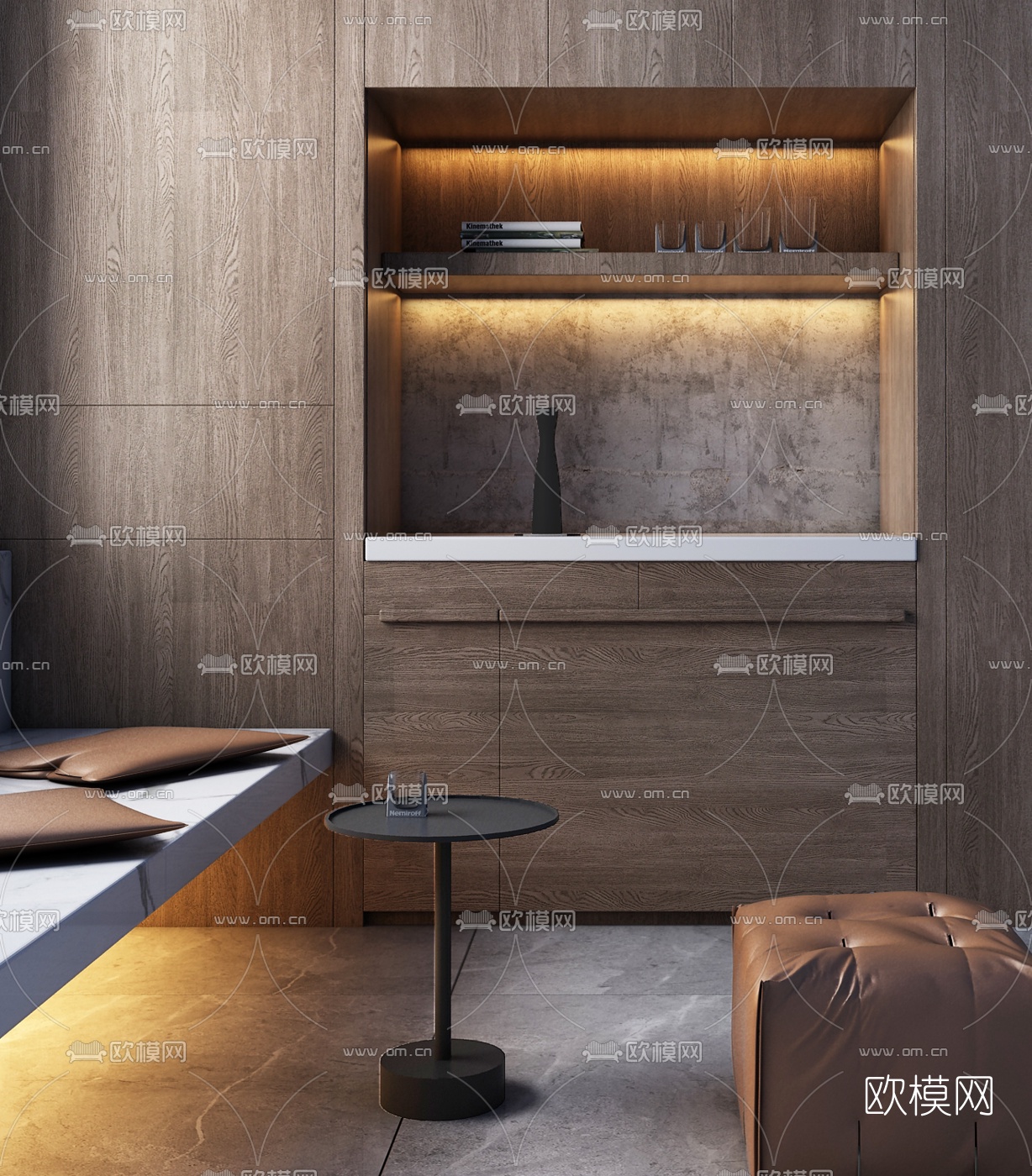 现代装饰柜3d模型