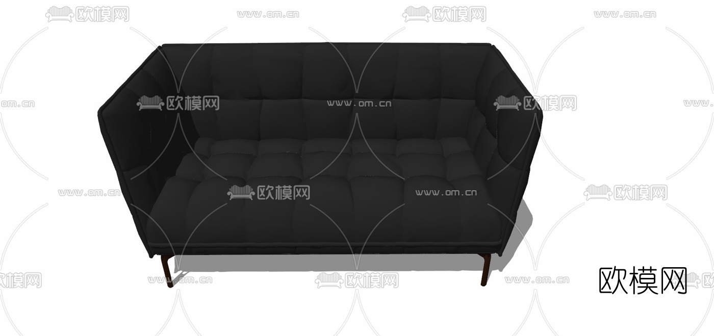 现代双人沙发免费su模型下载