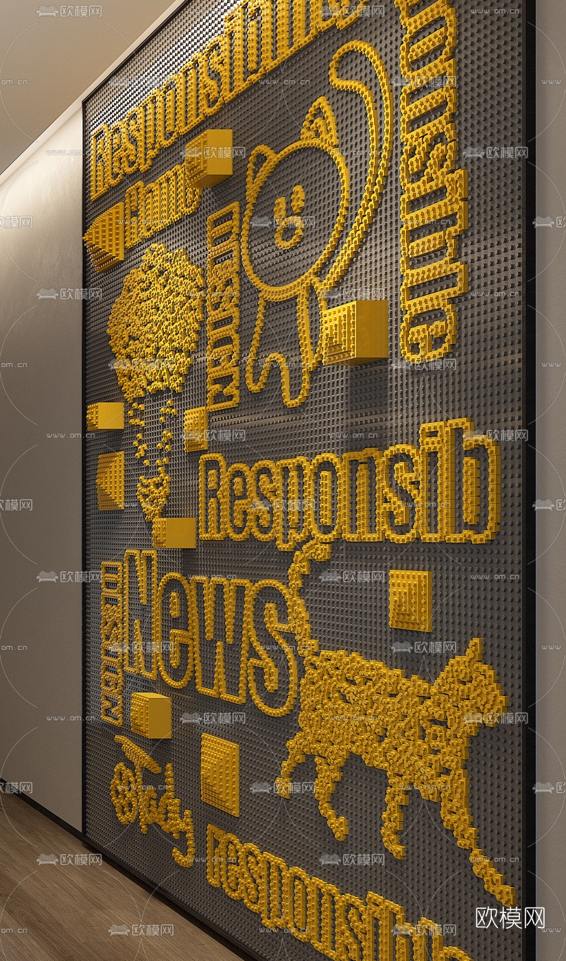 后现代港式书房3d模型