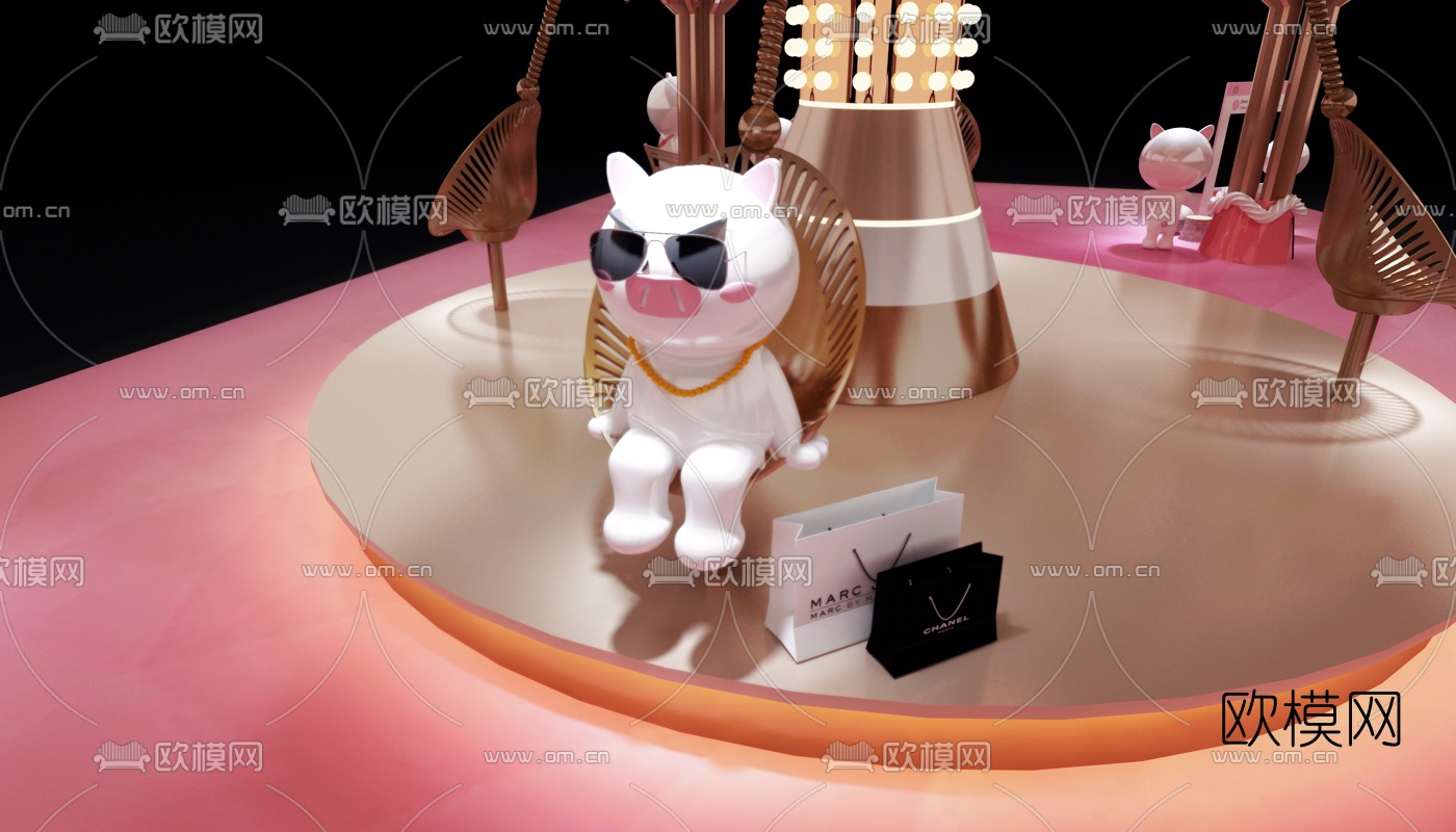 现代儿童游乐设施3d模型下载（渲染图6）