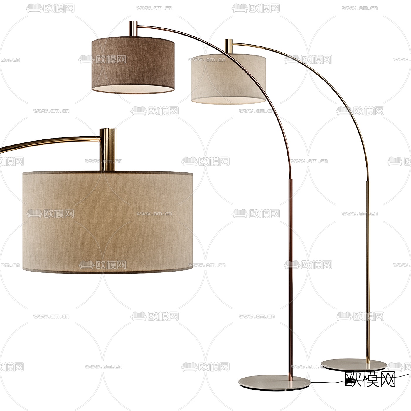 现代轻奢落地灯3d模型下载