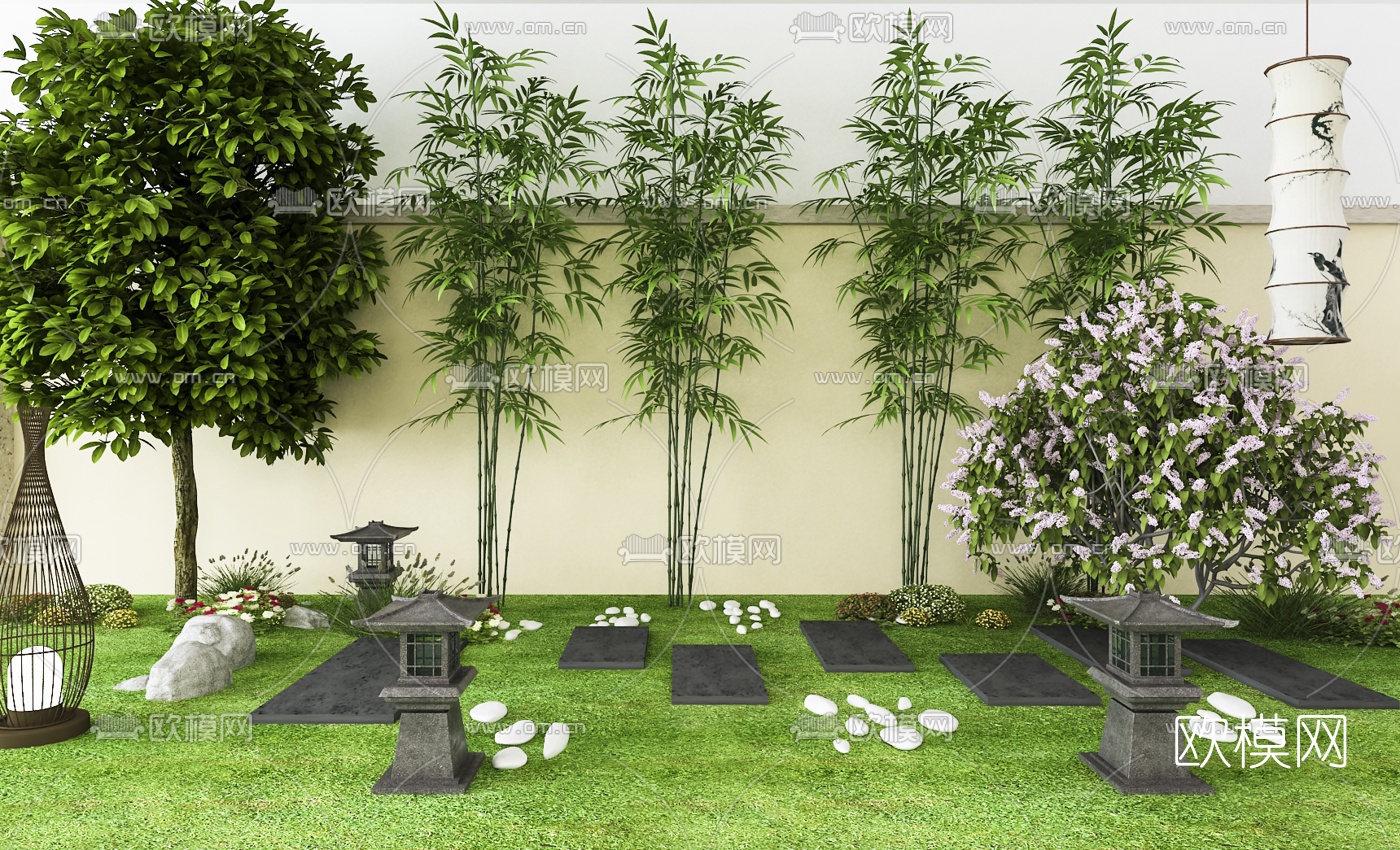 现代景观园艺小品3d模型