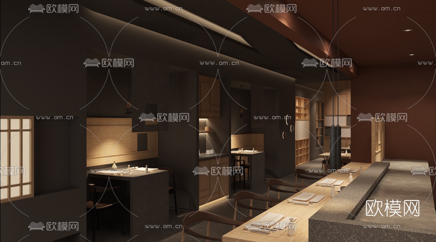 日式料理店3D模型