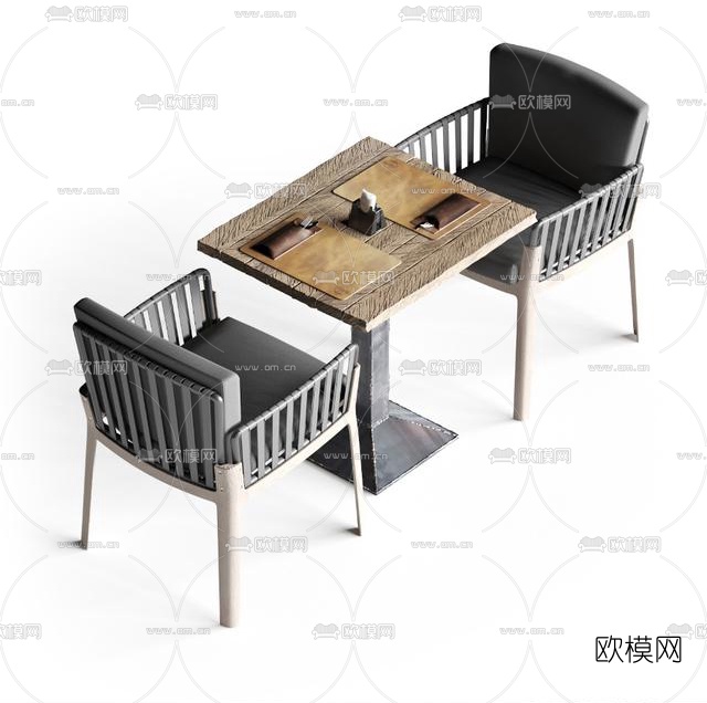 现代休闲桌椅3d模型